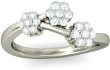 BlueStone The Isabel White Gold Diamond 18 K Ring