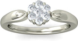 BlueStone The Tahira White Gold Diamond 18 K Ring