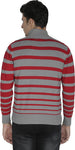 British Cross Striped Round Neck Casual Men's Sweater