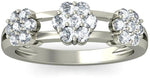 BlueStone The Adora White Gold Diamond 14 K Ring