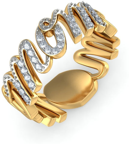 BlueStone The Ema Yellow Gold Diamond 18 K Ring