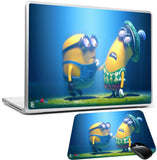 PRINT SHAPES despicable me 2 looking upwards Laptop Skin with Mouse pad Combo Set