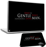 PRINT SHAPES Gentle man Laptop Skin with Mouse pad Combo Set