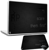 PRINT SHAPES I scare them first Laptop Skin with Mouse pad Combo Set