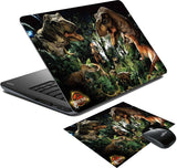 PRINT SHAPES Jurassic Park Laptop Skin with Mouse pad Combo Set