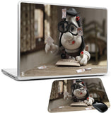 PRINT SHAPES mary and max cartoon Laptop Skin with Mouse pad Combo Set