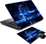 PRINT SHAPES mind haker Laptop Skin with Mouse pad Combo Set