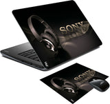 PRINT SHAPES Sony headphone Laptop Skin with Mouse pad Combo Set