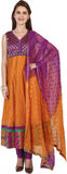 F-Loop Self Design Kurta & Churidar