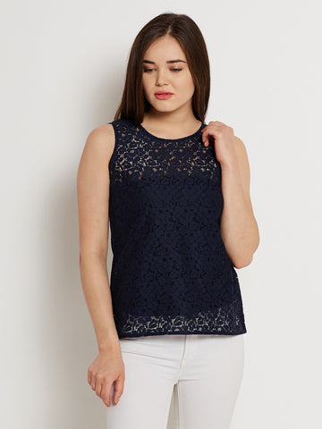 ANASAZI Casual Sleeveless Solid Women's Top