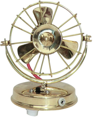 Unique Design Brass Fan With Adapater Showpiece  -  15 cm
