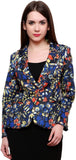 Pannkh Printed Single Breasted Casual Women's Blazer