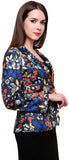 Pannkh Printed Single Breasted Casual Women's Blazer