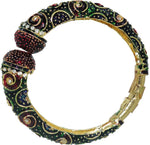 Anjan Brass Cubic Zirconia Yellow Gold Kada