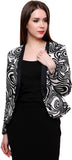 Pannkh Printed Single Breasted Casual Women's Blazer