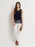 ANASAZI Casual Sleeveless Solid Women's Top