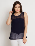 ANASAZI Casual Sleeveless Solid Women's Top