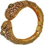 Anjan Brass Cubic Zirconia Yellow Gold Kada