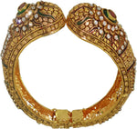 Anjan Brass Cubic Zirconia Yellow Gold Kada