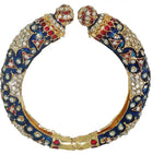 Anjan Brass Cubic Zirconia Yellow Gold Kada