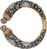 Anjan Brass Cubic Zirconia Yellow Gold Kada