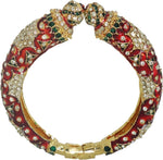 Anjan Brass Cubic Zirconia Yellow Gold Kada