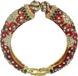 Anjan Brass Cubic Zirconia Yellow Gold Kada