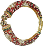 Anjan Brass Cubic Zirconia Yellow Gold Kada