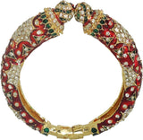 Anjan Brass Cubic Zirconia Yellow Gold Kada