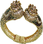 Anjan Brass Cubic Zirconia Yellow Gold Kada