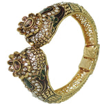 Anjan Brass Cubic Zirconia Yellow Gold Kada