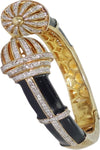 Anjan Brass Cubic Zirconia Yellow Gold Kada