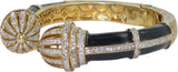 Anjan Brass Cubic Zirconia Yellow Gold Kada