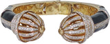 Anjan Brass Cubic Zirconia Yellow Gold Kada