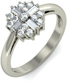 BlueStone The Supra White Gold Diamond 18 K Ring