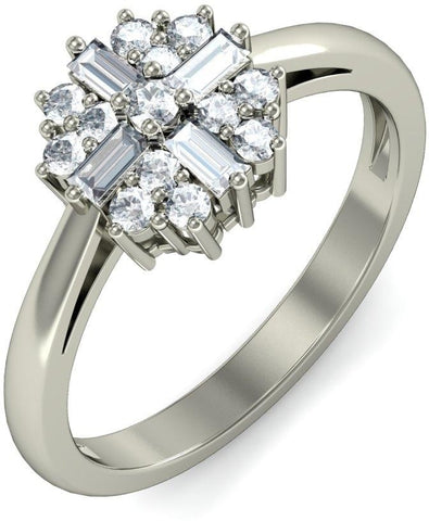 BlueStone The Supra White Gold Diamond 18 K Ring