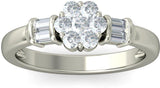 BlueStone The Aru White Gold Diamond 14 K Ring