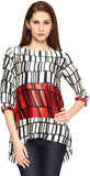Fashion205 Casual 3/4 Sleeve Printed Women's Top