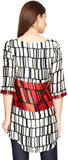 Fashion205 Casual 3/4 Sleeve Printed Women's Top