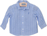 Jacadi paris Baby Boy's Striped Casual Blue Shirt