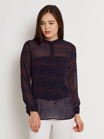 ANASAZI Casual Full Sleeve Printed Women's Top