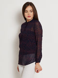 ANASAZI Casual Full Sleeve Printed Women's Top