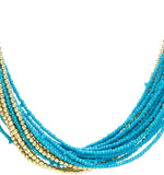 Galz4ever Tarq & Brown Seed Bead Alloy Necklace