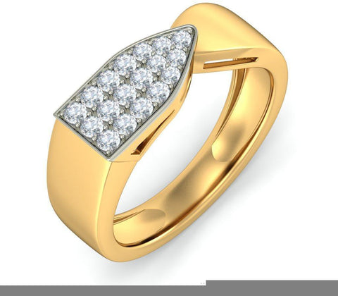 BlueStone The Ishaan Yellow Gold Diamond 18 K Ring