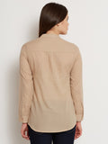 ANASAZI Casual Full Sleeve Striped Women's Top