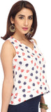 Enah Casual Sleeveless Printed Women's Top