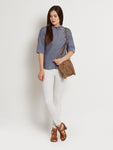 ANASAZI Casual 3/4 Sleeve Solid Women's Top