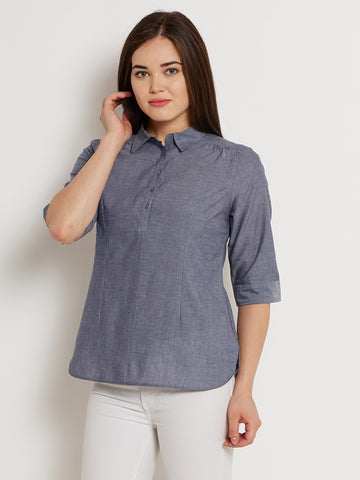 ANASAZI Casual 3/4 Sleeve Solid Women's Top
