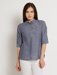ANASAZI Casual 3/4 Sleeve Solid Women's Top