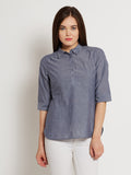 ANASAZI Casual 3/4 Sleeve Solid Women's Top